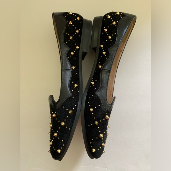 Pelle Moda Black Suede Shoes, Spike Embellishments, Sz 10, Reduced Shipping - Picture 6 of 11